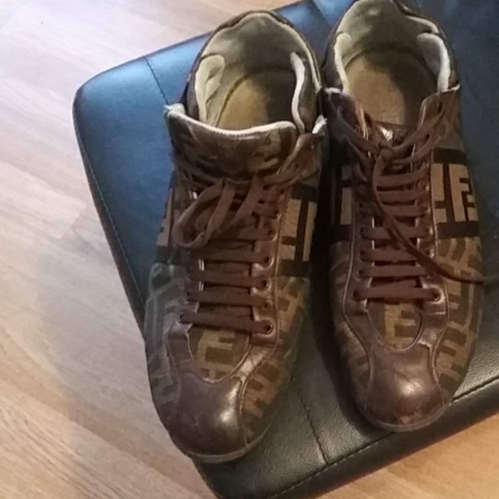 Men used authentic fendi shoes